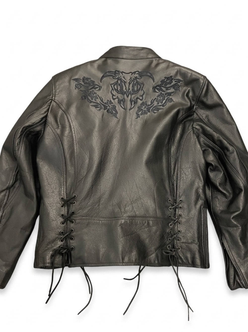 Xelements Black Leather Motorcycle Jacket - Picture 2 of 7